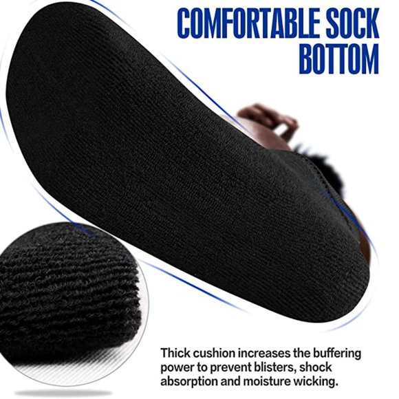 2 PAIRS Ankle Athletic Running Cushion Tab Socks - Picture 3 of 6